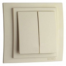 Выключатель двухклавишный mono electric larissa 103-171725-102